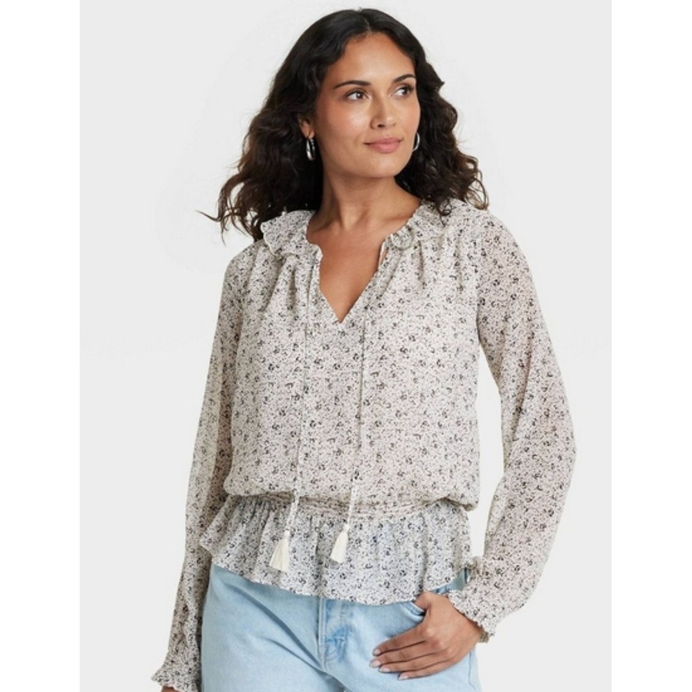 Universal Thread NWT Target‎ XS Blouse Top Shirt Longsleeve Boho Cottagecore NEW